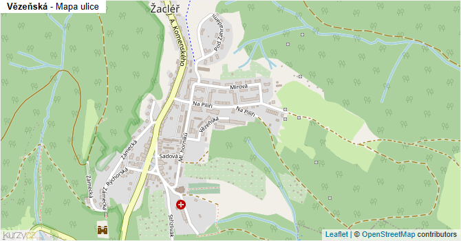 Vězeňská - mapa ulice
