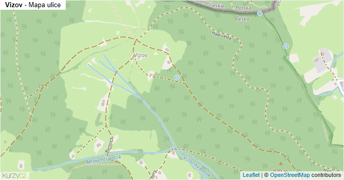 Vizov - mapa ulice