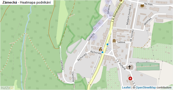 Zámecká - mapa podnikání