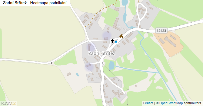 Zadní Střítež - mapa podnikání