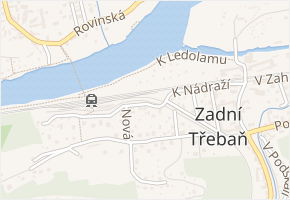 K Nádraží v obci Zadní Třebaň - mapa ulice