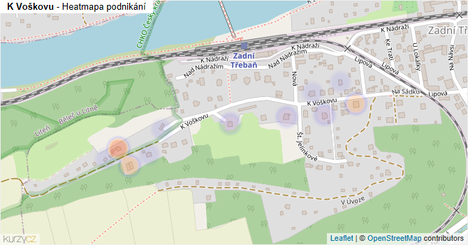 K Voškovu - mapa podnikání