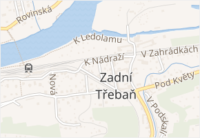 Ke Trati v obci Zadní Třebaň - mapa ulice