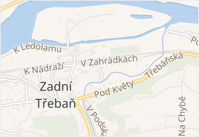 Krátká v obci Zadní Třebaň - mapa ulice