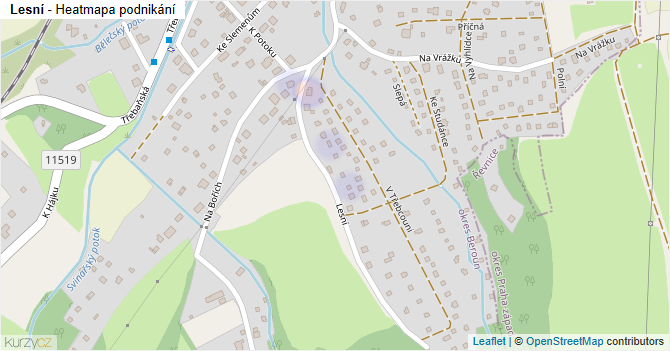 Lesní - mapa podnikání