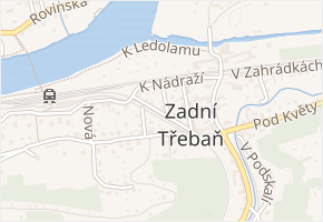 Lipová v obci Zadní Třebaň - mapa ulice
