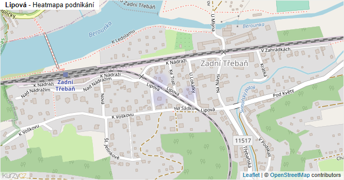 Lipová - mapa podnikání