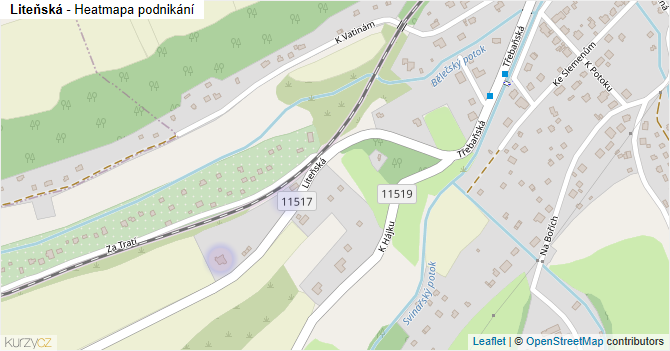 Liteňská - mapa podnikání