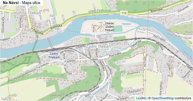 Na Návsi - mapa ulice
