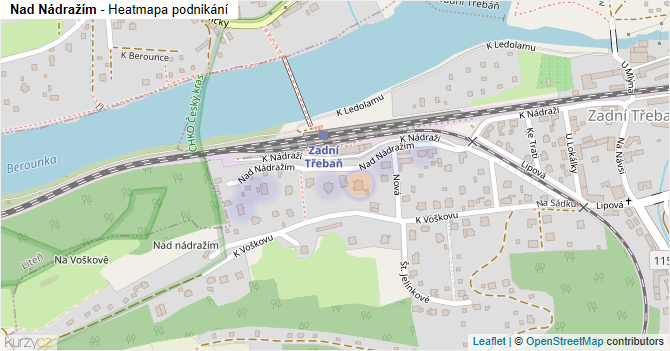 Nad Nádražím - mapa podnikání