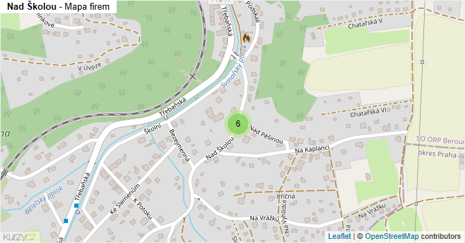 Nad Školou - mapa firem
