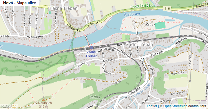 Nová - mapa ulice