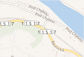Pod Chybou v obci Zadní Třebaň - mapa ulice