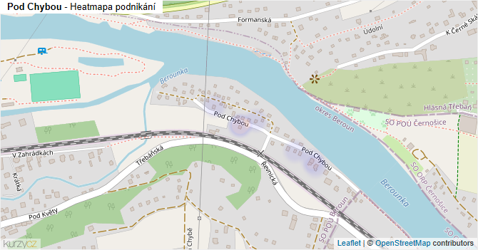 Pod Chybou - mapa podnikání