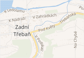 Pod Květy v obci Zadní Třebaň - mapa ulice