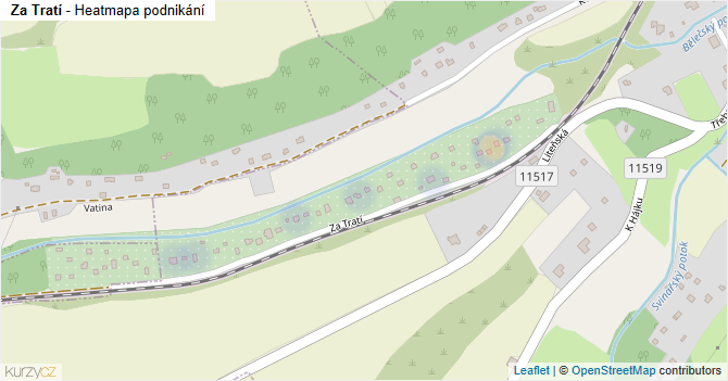 Za Tratí - mapa podnikání