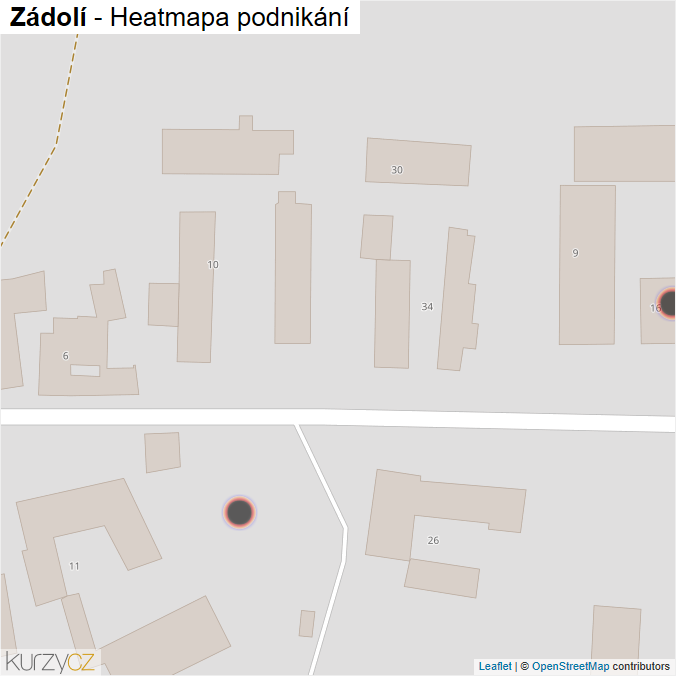 Mapa Zádolí - Firmy v obci.