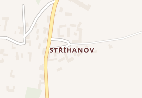 Stříhanov v obci Zádolí - mapa části obce