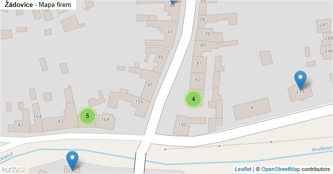 Žádovice - mapa firem