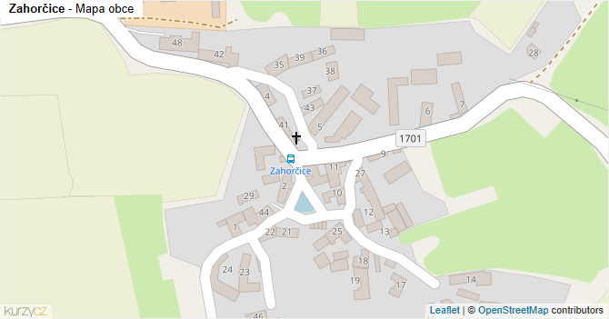 Zahorčice - mapa obce