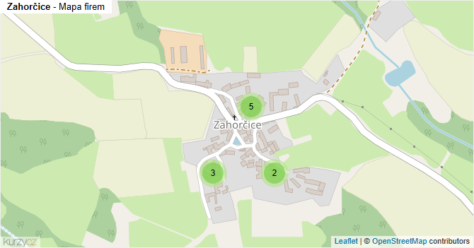 Zahorčice - mapa firem