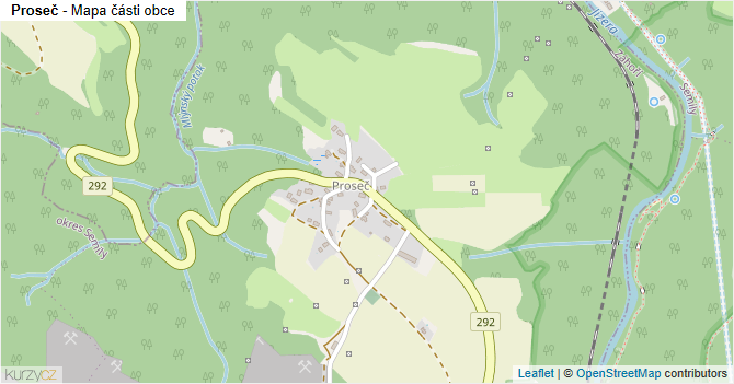 Proseč - mapa části obce