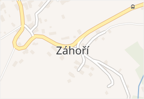 Záhoří v obci Záhoří - mapa části obce