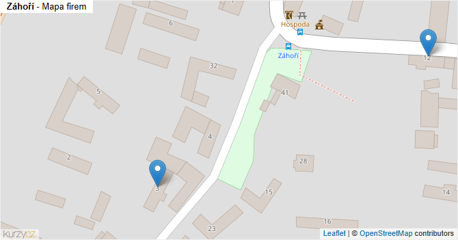 Záhoří - mapa firem