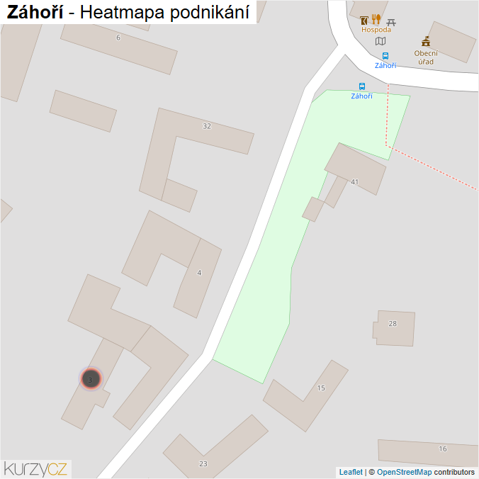 Mapa Záhoří - Firmy v obci.