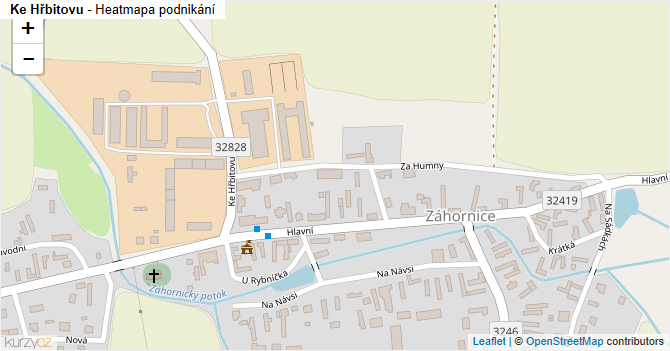 Ke Hřbitovu - mapa podnikání