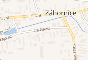 Na Návsi v obci Záhornice - mapa ulice