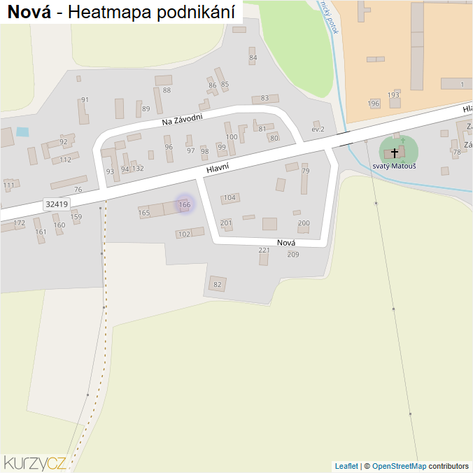 Mapa Nová - Firmy v ulici.