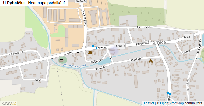 U Rybníčka - mapa podnikání