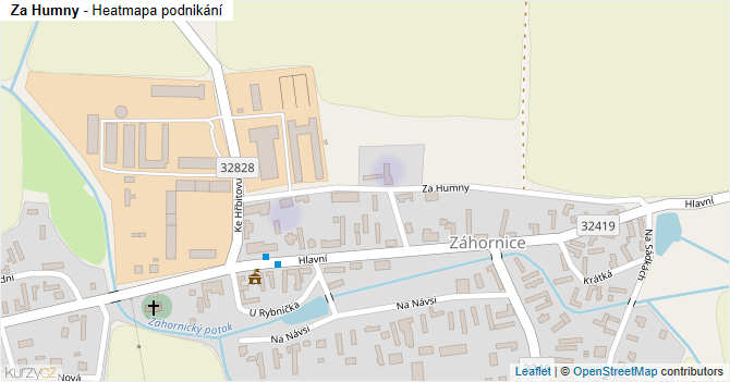 Za Humny - mapa podnikání