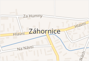 Záhornice v obci Záhornice - mapa části obce