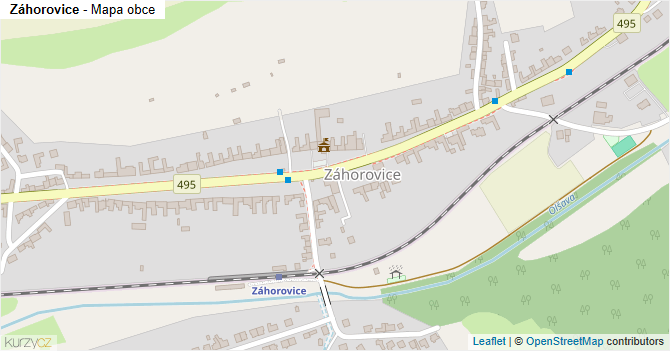 Záhorovice - mapa obce