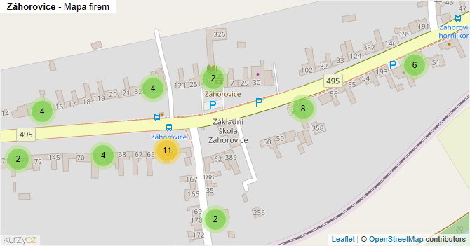 Záhorovice - mapa firem