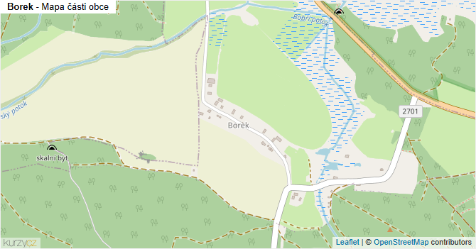 Borek - mapa části obce