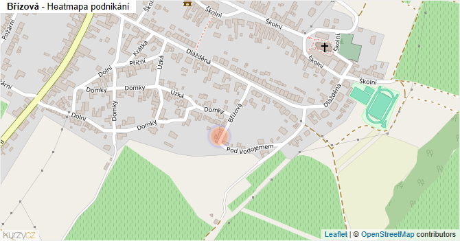 Břízová - mapa podnikání