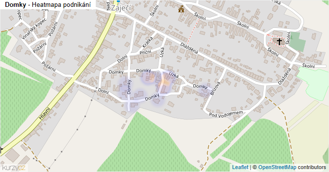 Domky - mapa podnikání