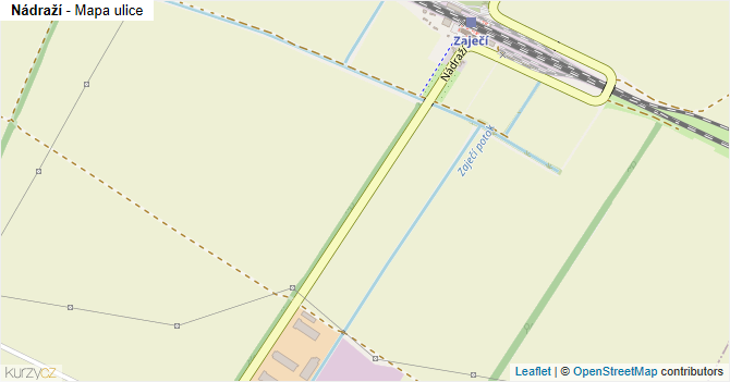 Nádraží - mapa ulice