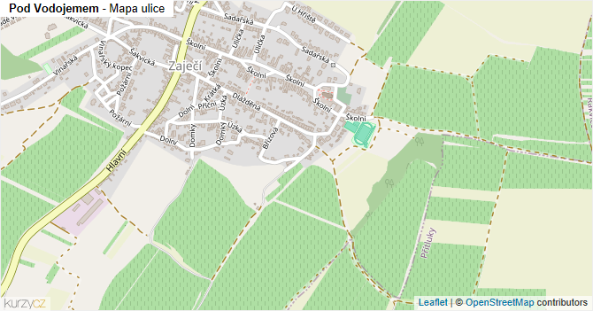 Pod Vodojemem - mapa ulice