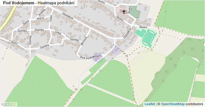 Pod Vodojemem - mapa podnikání