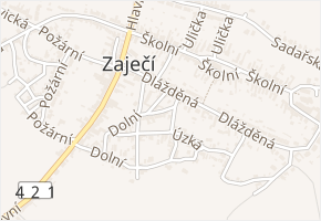 Příční v obci Zaječí - mapa ulice