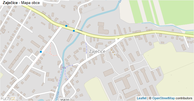 Zaječice - mapa obce