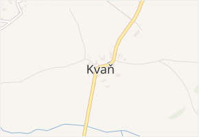 Kvaň v obci Zaječov - mapa části obce