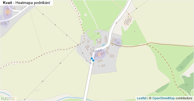 Kvaň - mapa podnikání