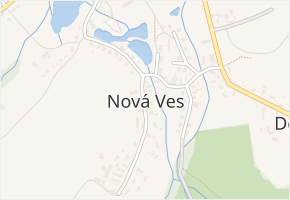 Nová Ves v obci Zaječov - mapa části obce