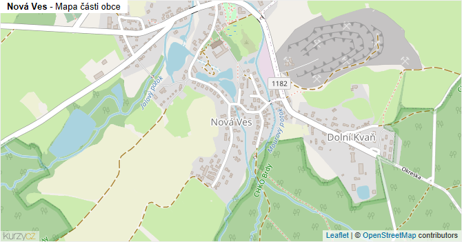 Nová Ves - mapa části obce