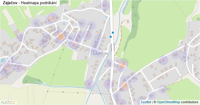 Zaječov - mapa podnikání